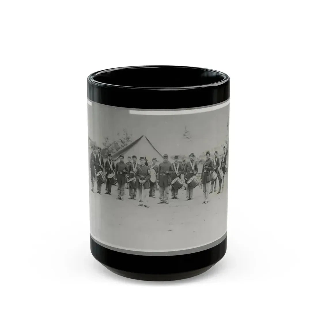Drum Corps 30th Pa. Infantry (U.S. Civil War) Black Coffee Mug 15oz - Go Mug Yourself