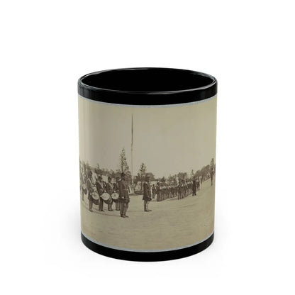 Drum Corps Stands In Front Of Union Soldiers In Formation (U.S. Civil War) Black Coffee Mug-11oz-Go Mug Yourself