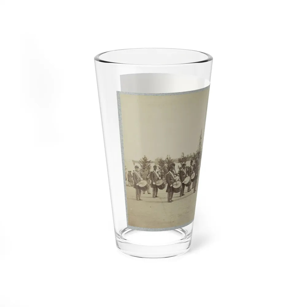 Drum Corps Stands In Front Of Union Soldiers In Formation (U.S. Civil War) Pint Glass 16oz-Go Mug Yourself