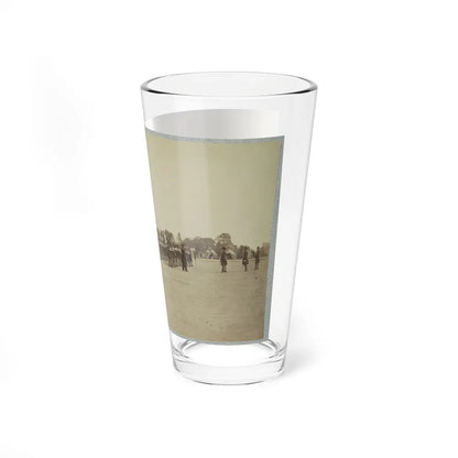 Drum Corps Stands In Front Of Union Soldiers In Formation (U.S. Civil War) Pint Glass 16oz-Go Mug Yourself