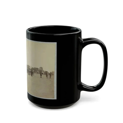Drum Corps Stands In Front Of Union Soldiers In Formation (U.S. Civil War) Black Coffee Mug - Go Mug Yourself
