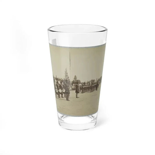 Drum Corps Stands In Front Of Union Soldiers In Formation (U.S. Civil War) Pint Glass 16oz 16oz - Go Mug Yourself