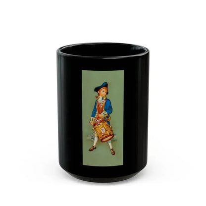 Drummer Boy, Revolutionary War - Black Coffee Mug 15oz - Go Mug Yourself