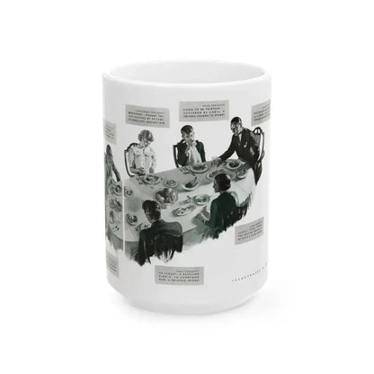 Drums of the Night (2), McCall's magazine, September 1935 - White Coffee Mug 15oz - Go Mug Yourself