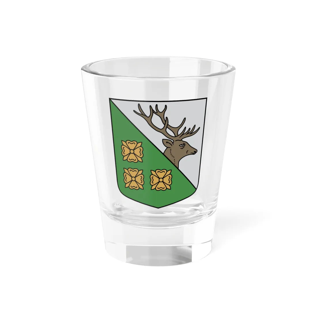 Drustu pagasta ģerbonis (Latvia) (Coat of Arms) Shot Glass 1.5oz 1.5oz - Go Mug Yourself