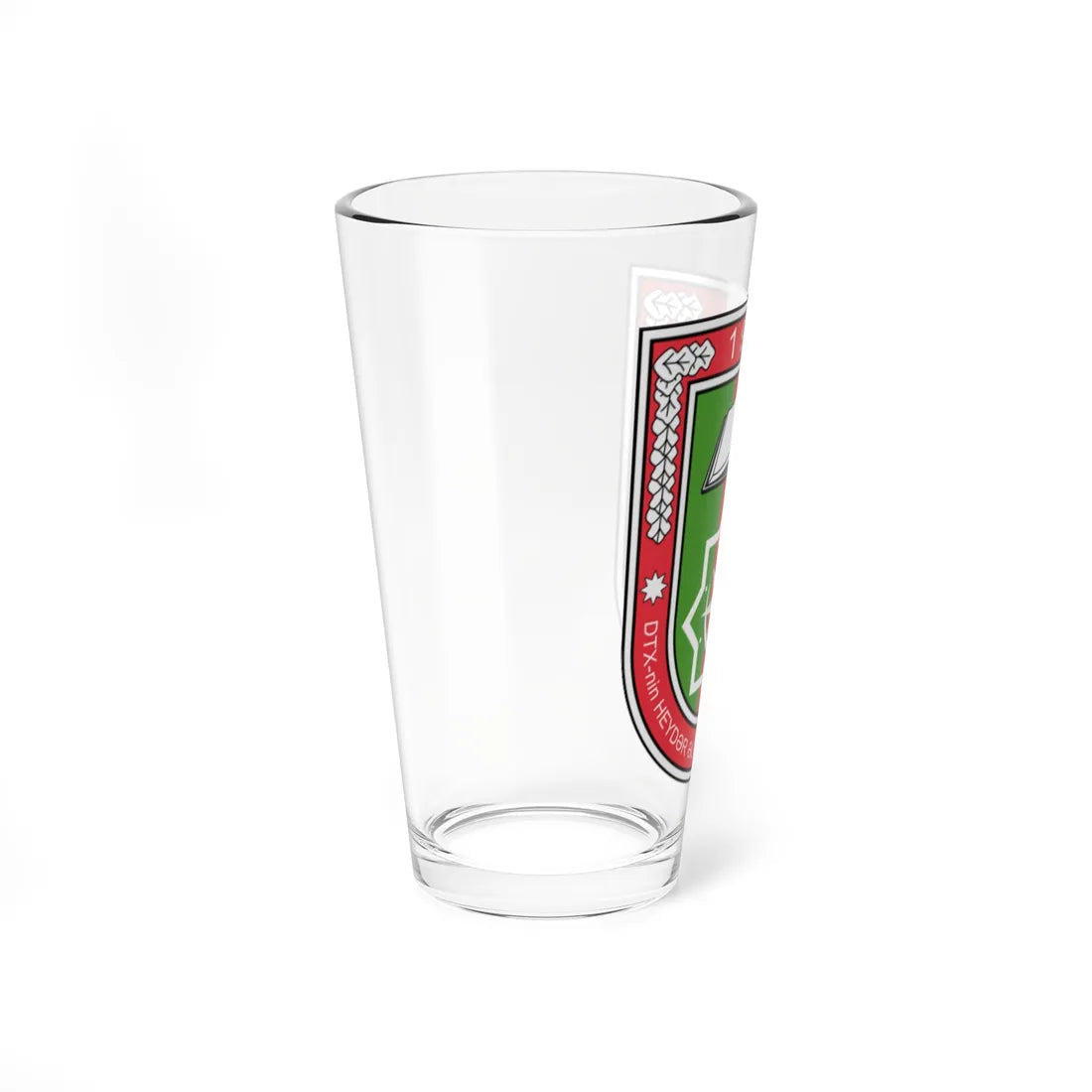 DTX-nin Heydər Əliyev adına Akademiyasının loqosu (Azerbaijan) (Coat of Arms) Pint Glass 16oz - Go Mug Yourself