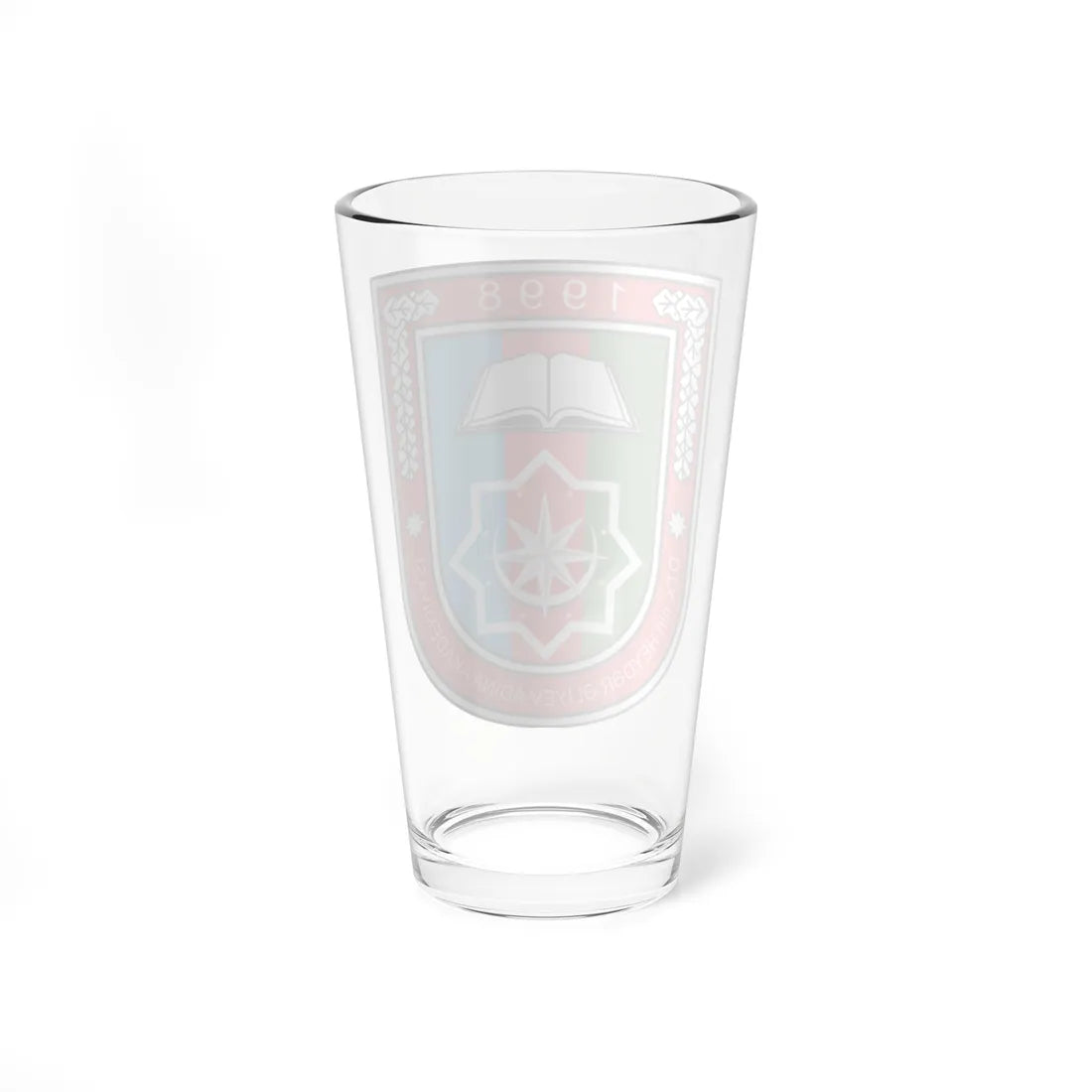 DTX-nin Heydər Əliyev adına Akademiyasının loqosu (Azerbaijan) (Coat of Arms) Pint Glass 16oz - Go Mug Yourself