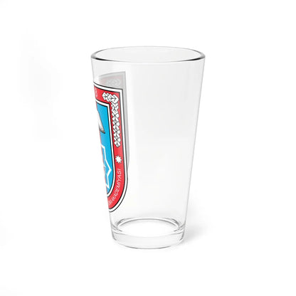 DTX-nin Heydər Əliyev adına Akademiyasının loqosu (Azerbaijan) (Coat of Arms) Pint Glass 16oz - Go Mug Yourself
