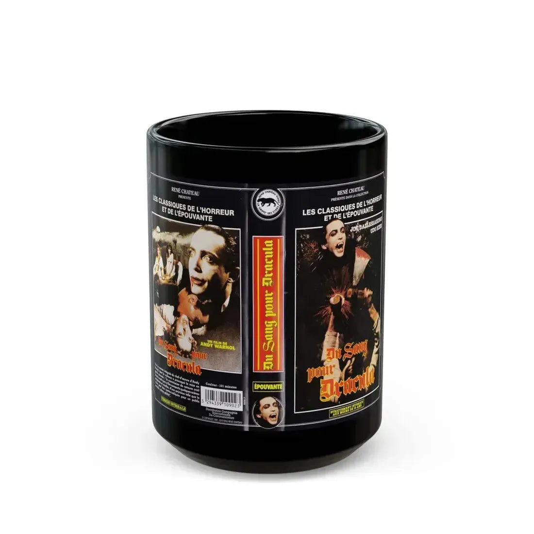 DU SANG POUR DRACULA (VHS COVER) - Black Coffee Mug 15oz - Go Mug Yourself