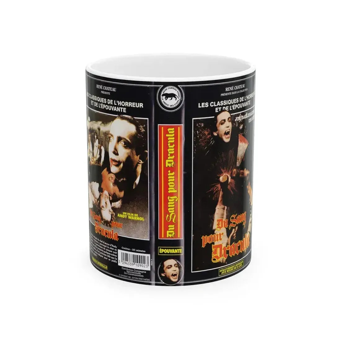 DU SANG POUR DRACULA (VHS COVER) - White Coffee Mug 11oz - Go Mug Yourself