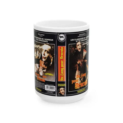 DU SANG POUR DRACULA (VHS COVER) - White Coffee Mug 15oz - Go Mug Yourself