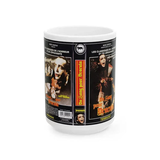 DU SANG POUR DRACULA (VHS COVER) - White Coffee Mug 15oz - Go Mug Yourself