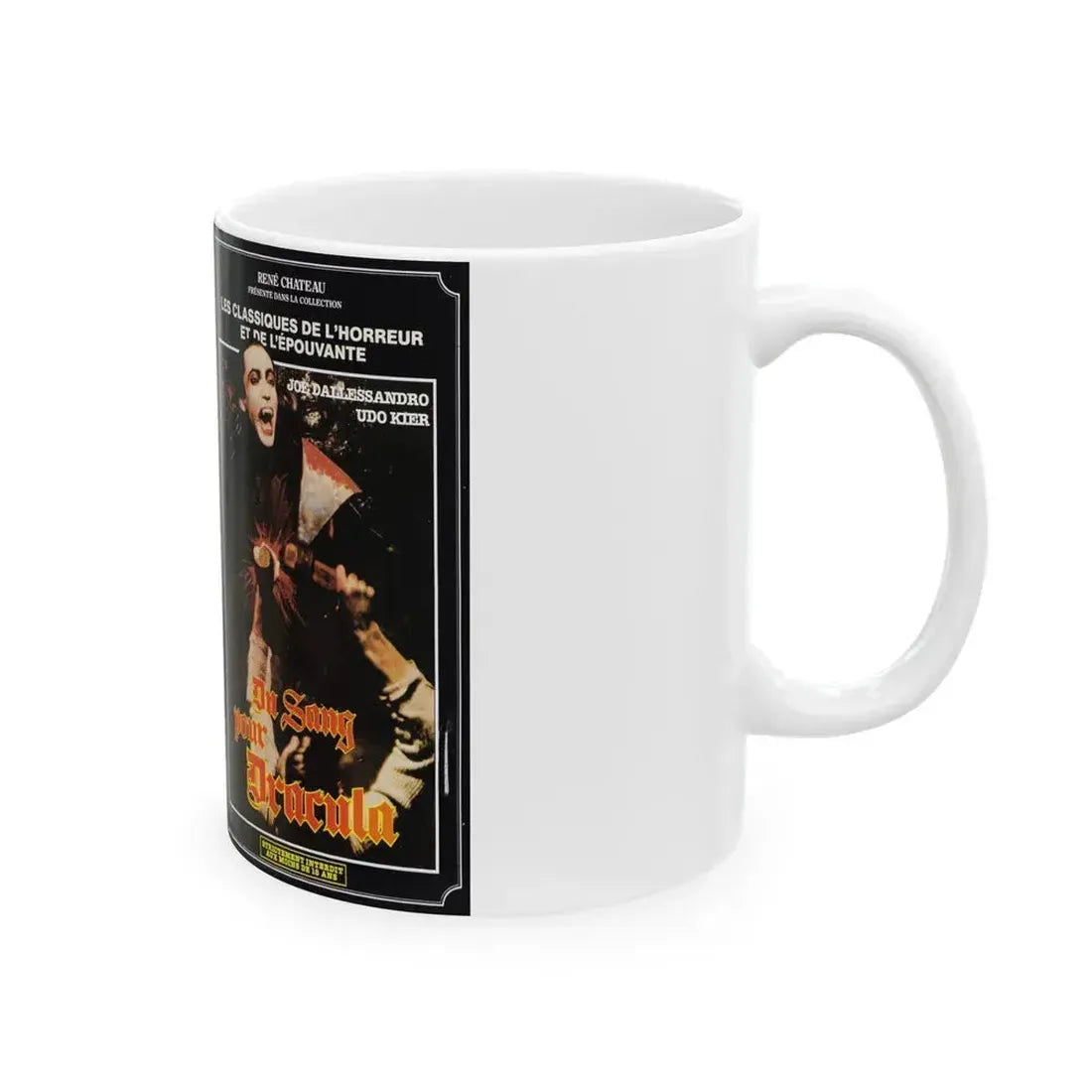 DU SANG POUR DRACULA (VHS COVER) - White Coffee Mug - Go Mug Yourself
