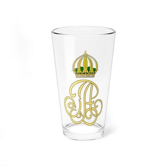 Dual Cypher of Emperor Pedro I and Empress Amélie of Brazil (Brazil) (Coat of Arms) Pint Glass 16oz 16oz - Go Mug Yourself