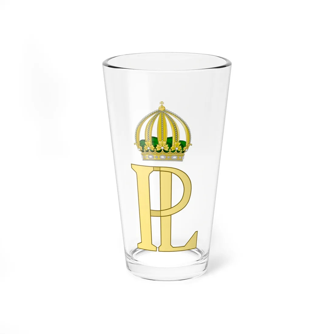 Dual Cypher of Emperor Pedro I and Empress Maria Leopoldina of Brazil (Brazil) (Coat of Arms) Pint Glass 16oz 16oz - Go Mug Yourself