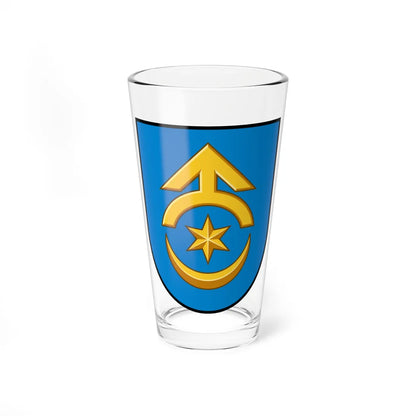 Dubno coat of arms escutcheon (Ukraine) (Coat of Arms) Pint Glass 16oz 16oz - Go Mug Yourself