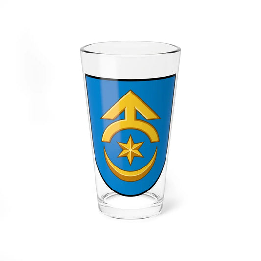 Dubno coat of arms escutcheon (Ukraine) (Coat of Arms) Pint Glass 16oz 16oz - Go Mug Yourself