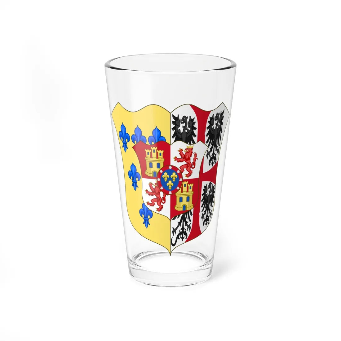 Ducal Arms of Parma 1748-1802 (Italy) (Coat of Arms) Pint Glass 16oz 16oz - Go Mug Yourself