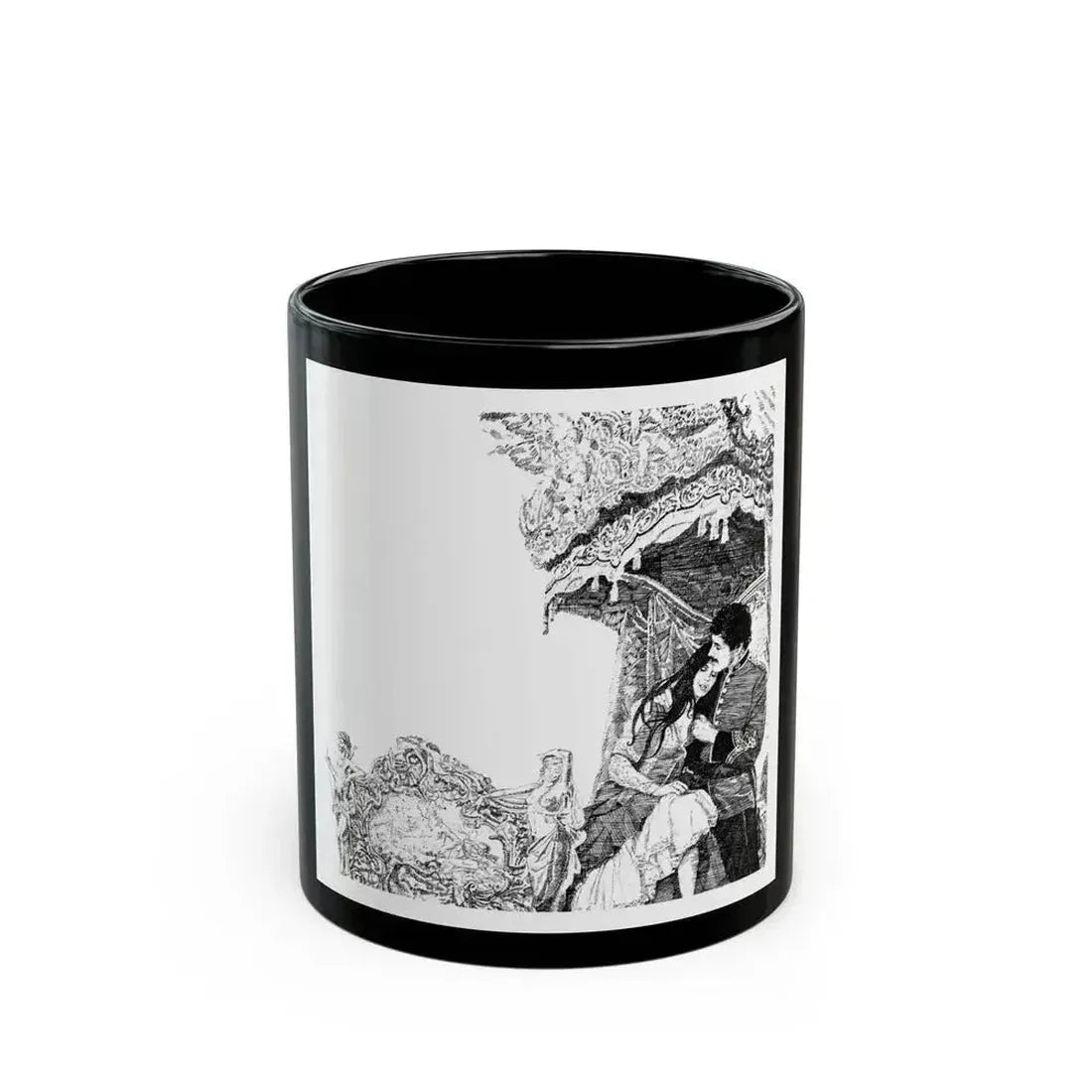 Duchess by Josephine Edgar (2), Woman magazine, 1976 - Black Coffee Mug 11oz - Go Mug Yourself