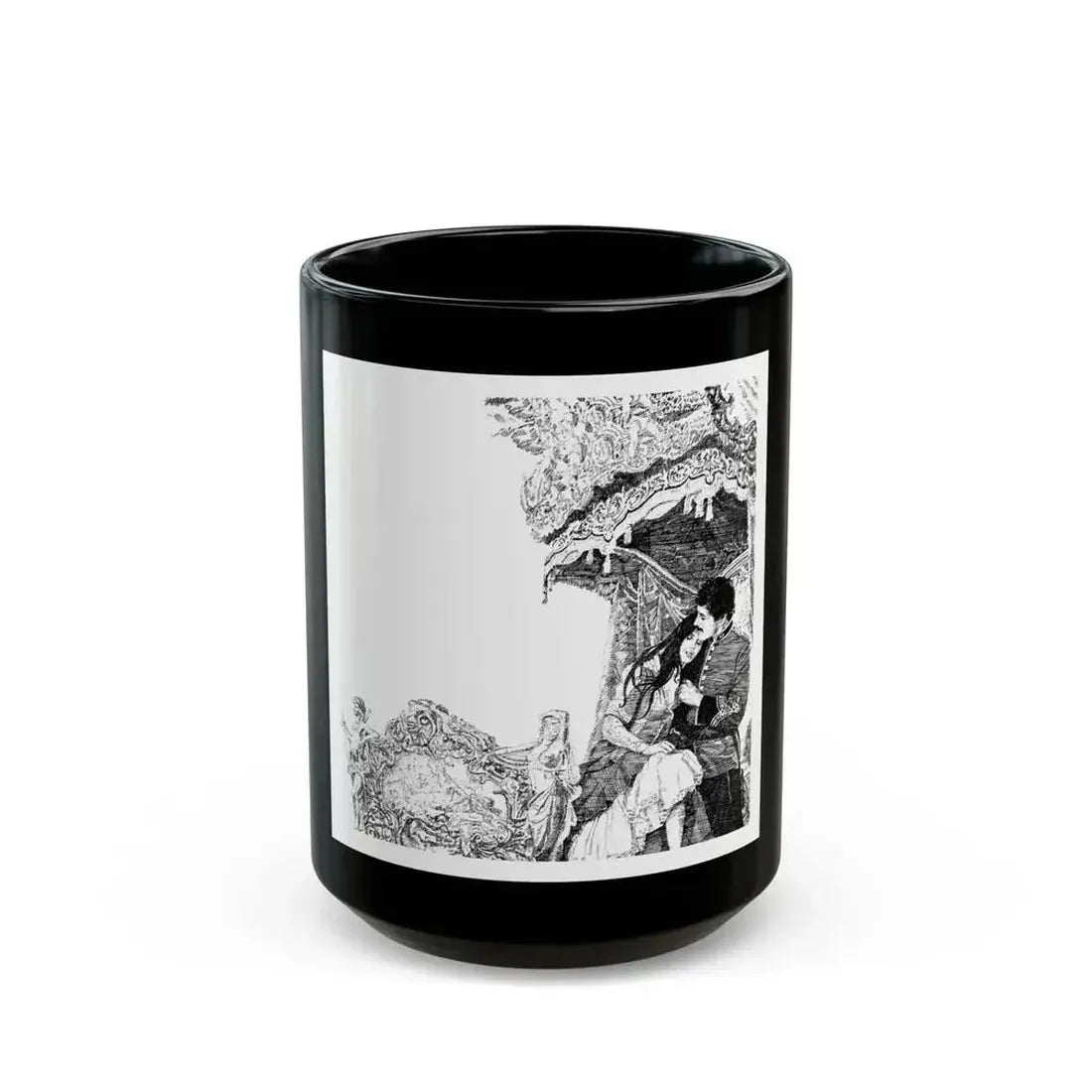 Duchess by Josephine Edgar (2), Woman magazine, 1976 - Black Coffee Mug 15oz - Go Mug Yourself