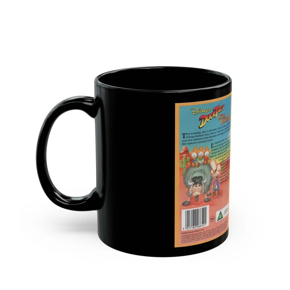 DUCK TALES LITTLE DUCKAROOS (VHS COVER) - Black Coffee Mug-Go Mug Yourself