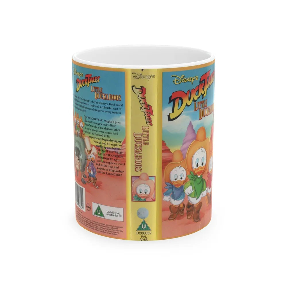 DUCK TALES LITTLE DUCKAROOS (VHS COVER) - White Coffee Mug-11oz-Go Mug Yourself