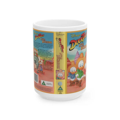 DUCK TALES LITTLE DUCKAROOS (VHS COVER) - White Coffee Mug-15oz-Go Mug Yourself