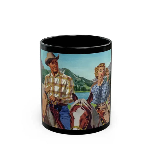 Dude Ranch, Arrow advertisement, 1954 - Black Coffee Mug 11oz - Go Mug Yourself