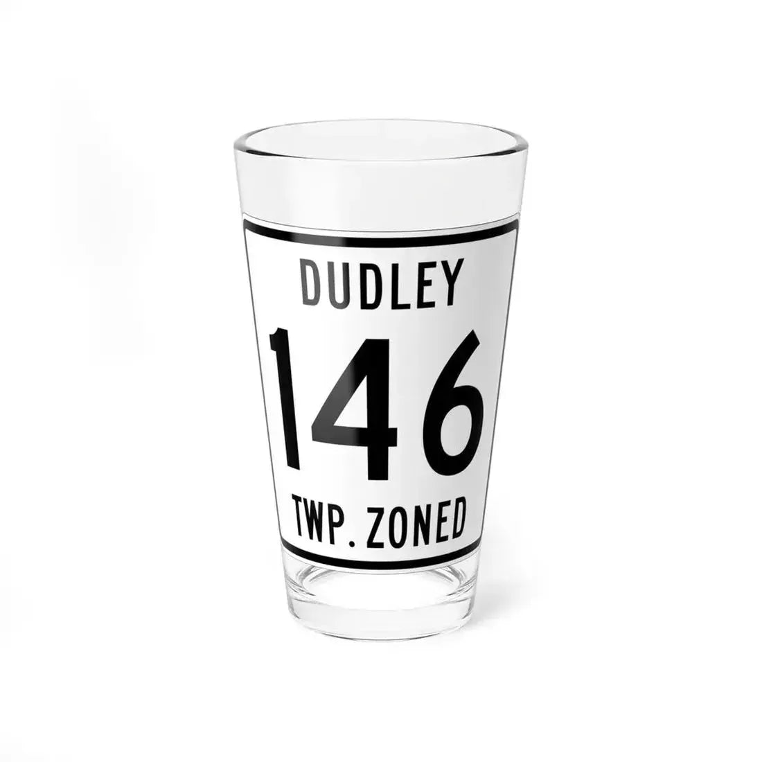 Dudley Township Route 146 Hardin County Ohio (Ohio) (Road Sign) Pint Glass 16oz 16oz - Go Mug Yourself