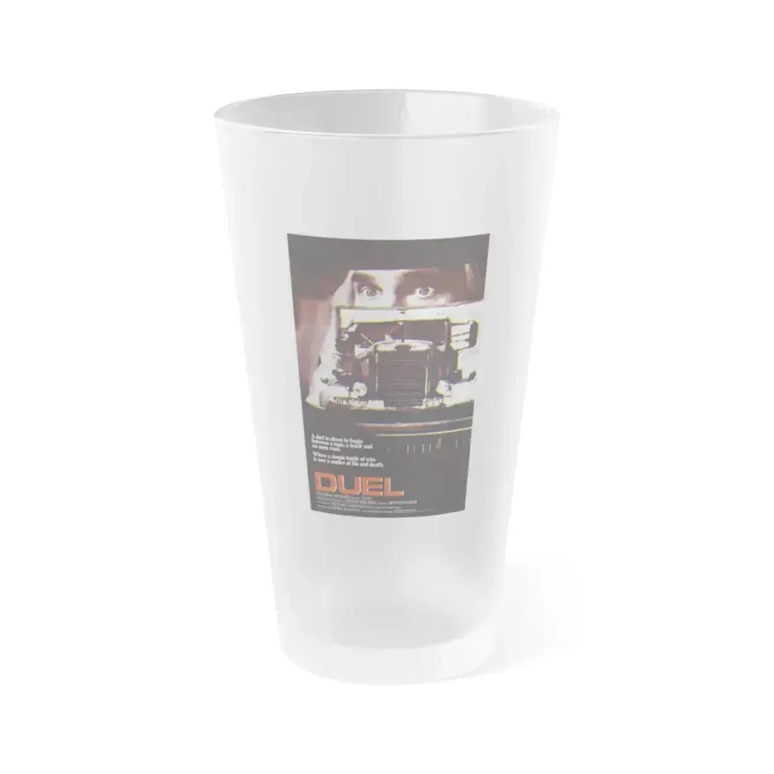 DUEL 1971 Movie Poster - Frosted Pint Glass 16oz 16oz Frosted - Go Mug Yourself