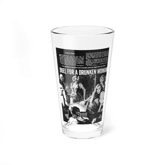 Duel For A Drunken Woman, Man's Adventure, December 1964 - Pint Glass 16oz 16oz - Go Mug Yourself