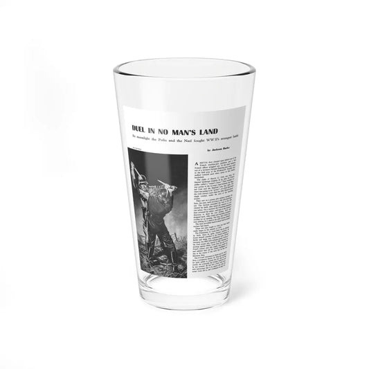 Duel In No Man's Land, Men magazine, November 1957 - Pint Glass 16oz-16oz-Go Mug Yourself