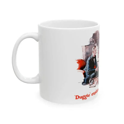 Duggie' explains - Phone v. Telegram, advertisement, 1937 - White Coffee Mug - Go Mug Yourself