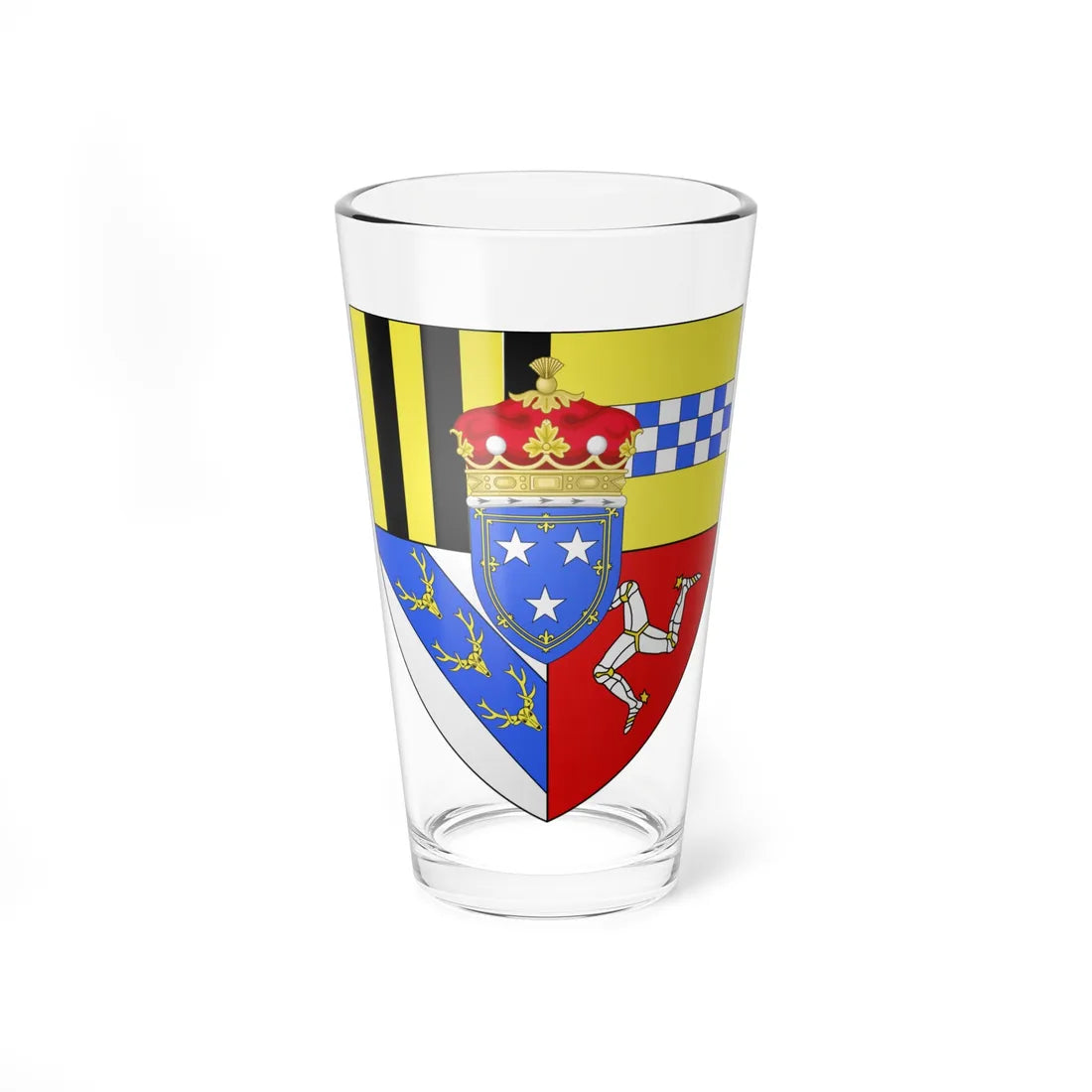 Duke of Atholl arms (Scotland) (Coat of Arms) Pint Glass 16oz 16oz - Go Mug Yourself