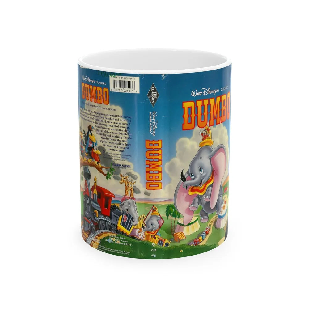 DUMBO WALT DISNEY THE CLASSICS VERSION 2 (VHS COVER) - White Coffee Mug-11oz-Go Mug Yourself