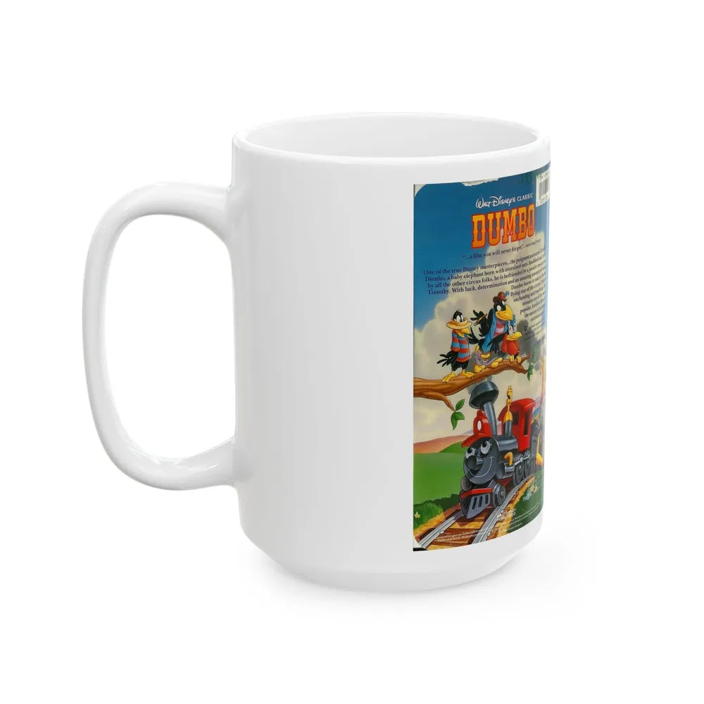 DUMBO WALT DISNEY THE CLASSICS VERSION 2 (VHS COVER) - White Coffee Mug-Go Mug Yourself