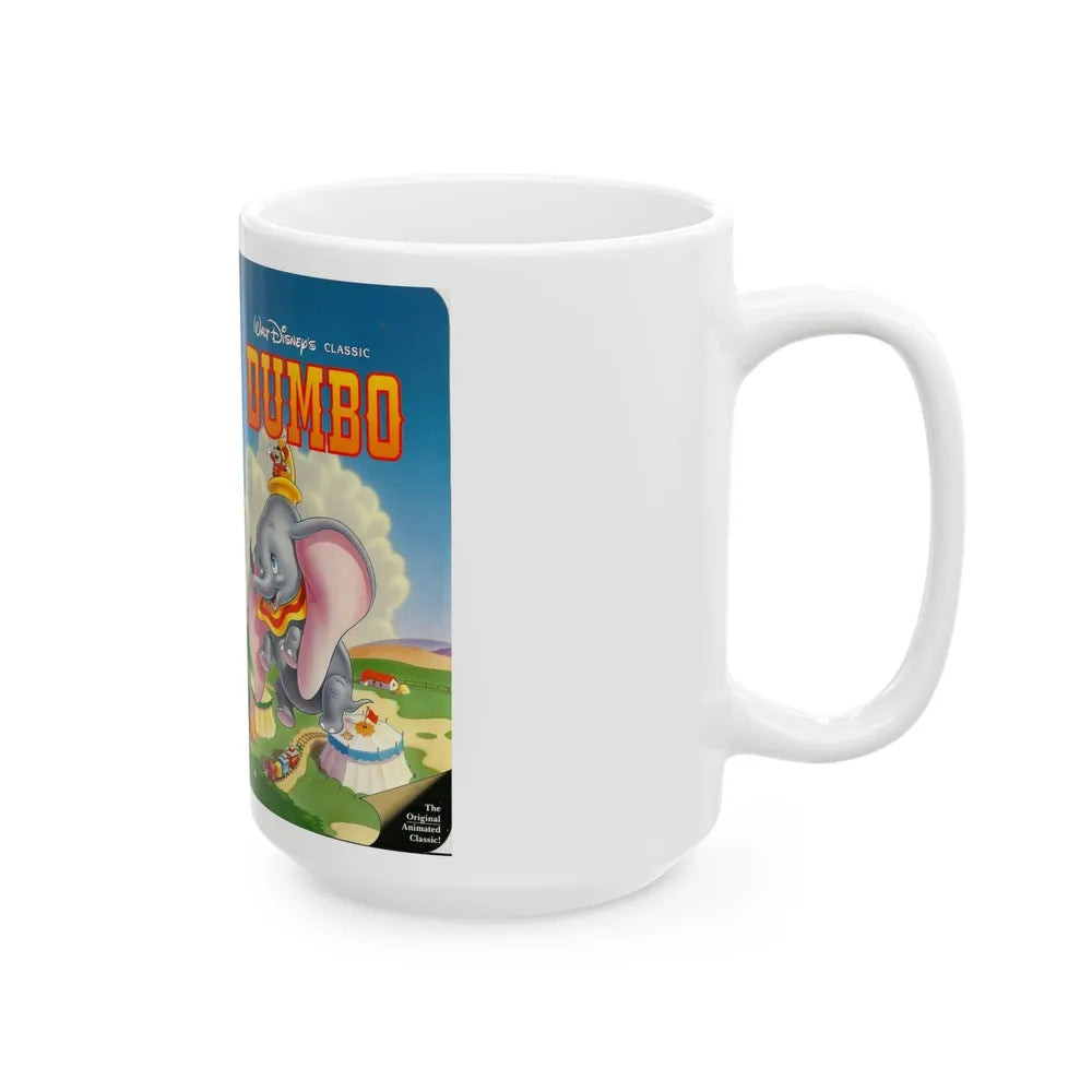 DUMBO WALT DISNEY THE CLASSICS VERSION 2 (VHS COVER) - White Coffee Mug-Go Mug Yourself