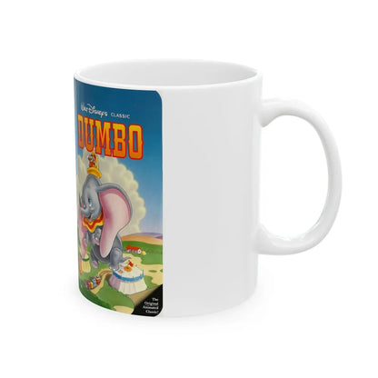 DUMBO WALT DISNEY THE CLASSICS VERSION 2 (VHS COVER) - White Coffee Mug-Go Mug Yourself