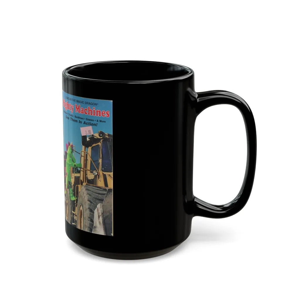 DUNCAN THE MAGIC DRAGON MIGHTY MACHINES (VHS COVER) - Black Coffee Mug-Go Mug Yourself