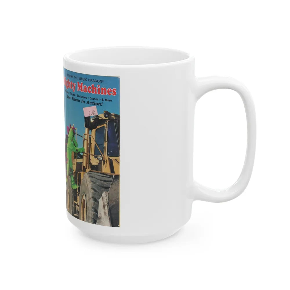 DUNCAN THE MAGIC DRAGON MIGHTY MACHINES (VHS COVER) - White Coffee Mug-Go Mug Yourself