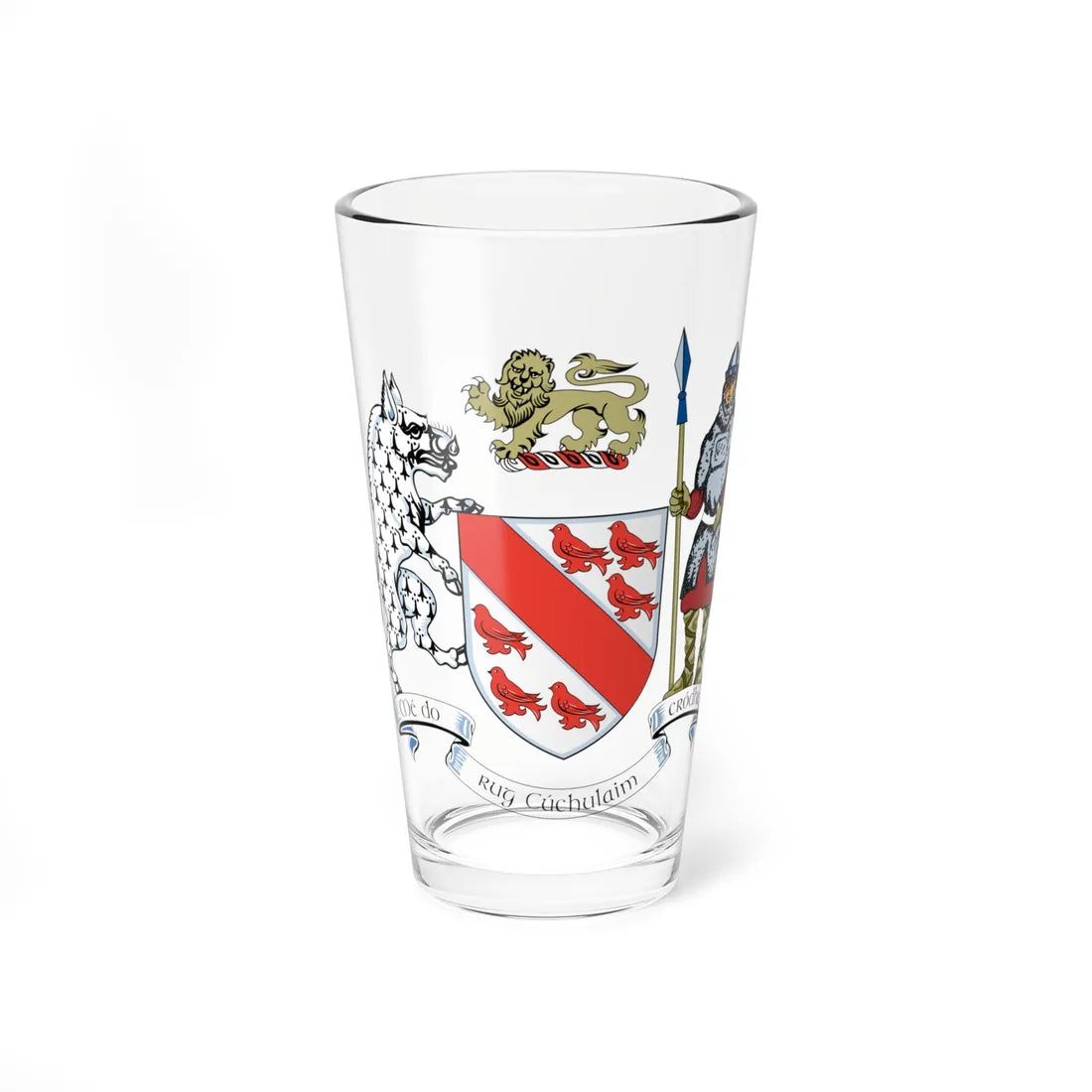 Dundalk Town Crest (Ireland) (Coat of Arms) Pint Glass 16oz 16oz - Go Mug Yourself