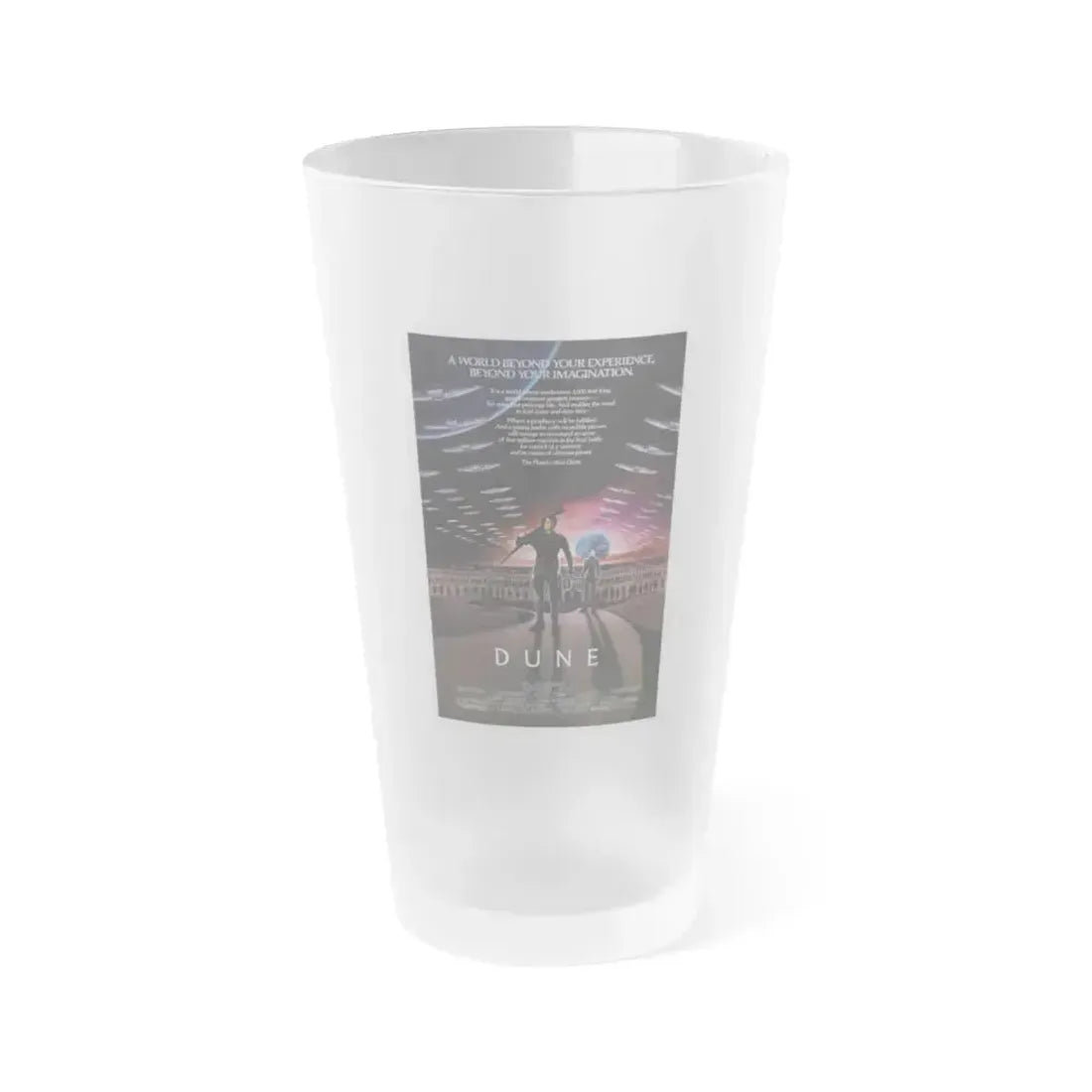 DUNE 1984 Movie Poster - Frosted Pint Glass 16oz 16oz Frosted - Go Mug Yourself
