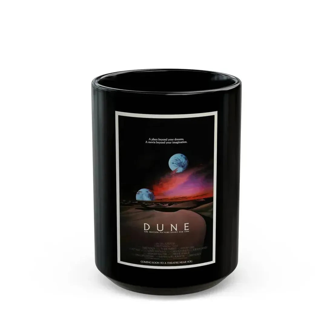 DUNE (TEASER) 1984 Movie Poster - Black Coffee Mug 15oz - Go Mug Yourself