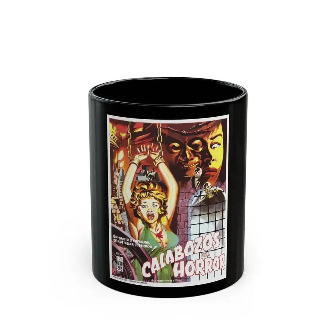 DUNGEON OF HARROW 1962 Movie Poster - Black Coffee Mug 11oz - Go Mug Yourself