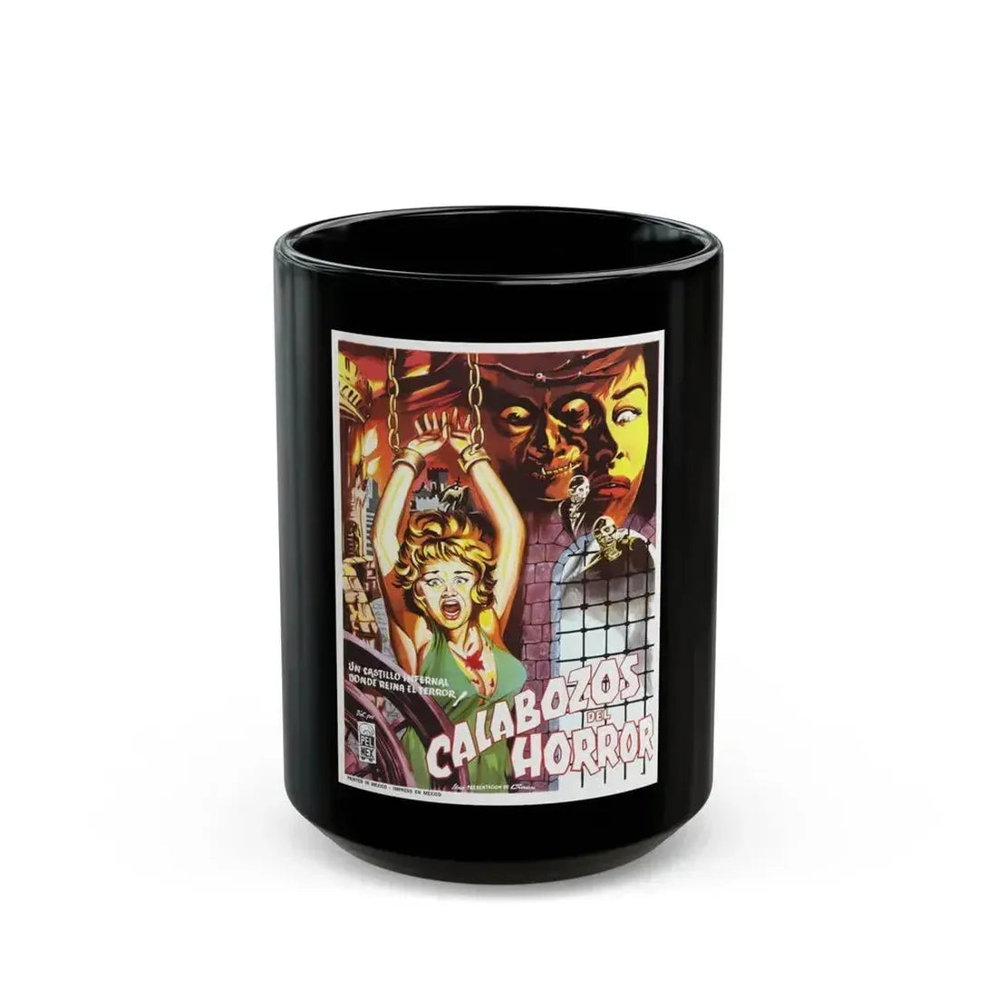 DUNGEON OF HARROW 1962 Movie Poster - Black Coffee Mug 15oz - Go Mug Yourself