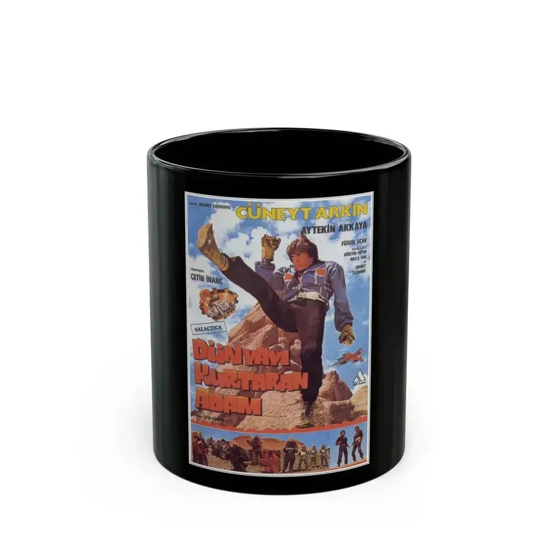 DUNYAYI KURTARAN ADAM (TURKISH STAR WARS) 1982 Movie Poster - Black Coffee Mug 11oz - Go Mug Yourself