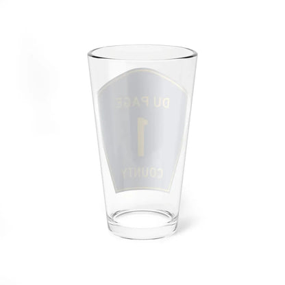 DuPage County 1 (Illinois) (Road Sign) Pint Glass 16oz - Go Mug Yourself