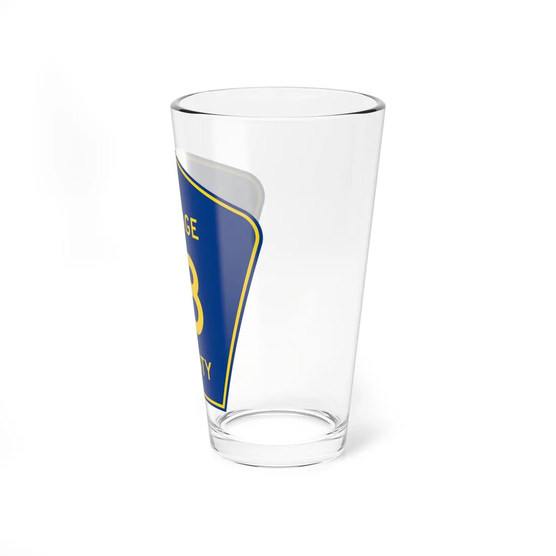 DuPage County 18 (Illinois) (Road Sign) Pint Glass 16oz - Go Mug Yourself