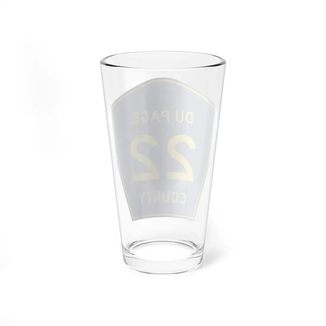 DuPage County 22 (Illinois) (Road Sign) Pint Glass 16oz - Go Mug Yourself