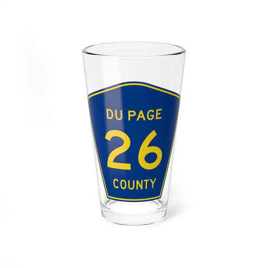 DuPage County 26 (Illinois) (Road Sign) Pint Glss 16oz 16oz - Go Mug Yourself